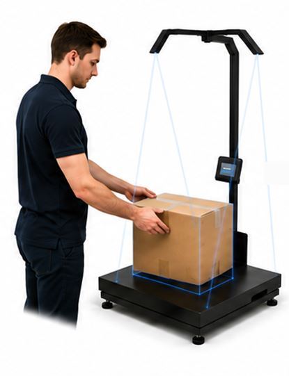 An operator putting a parcel on the station